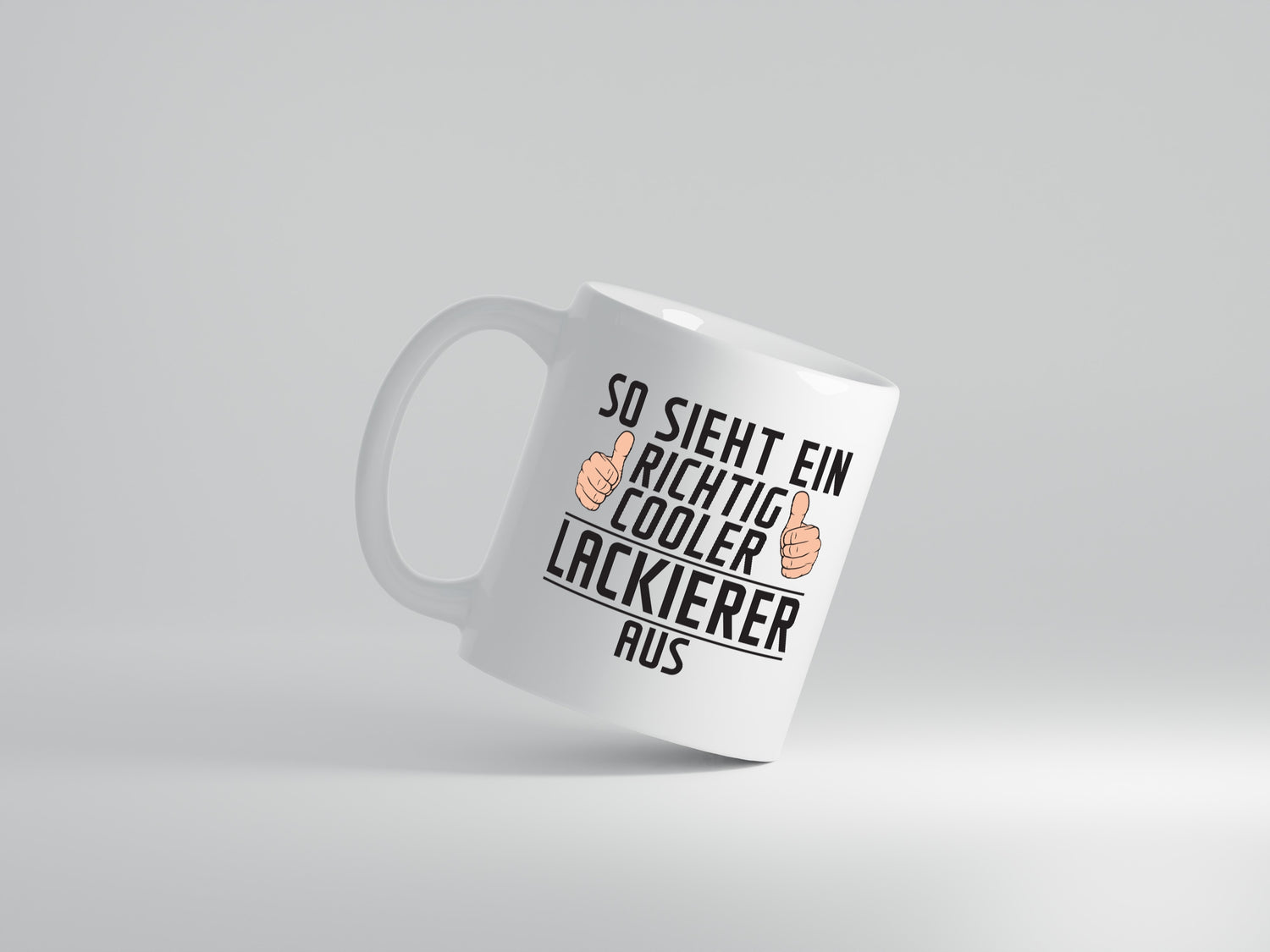 Richtig Cooler Lackierer | Definition lackieren - Tasse Weiß - Kaffeetasse / Geschenk / Familie