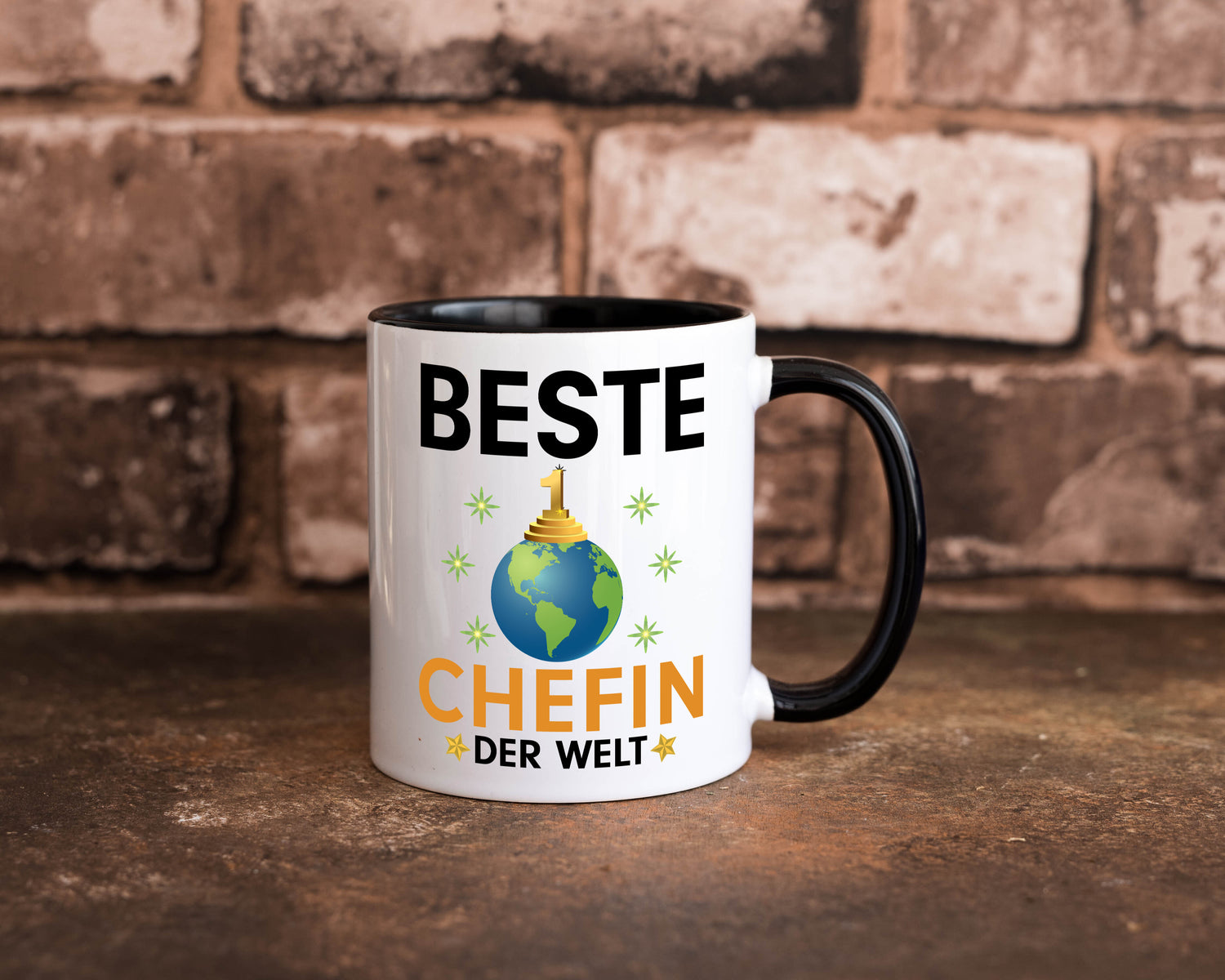 Welt Beste Chefin | Führungskraft | Vorgesetzte Tasse Weiß - Schwarz - Kaffeetasse / Geschenk / Familie