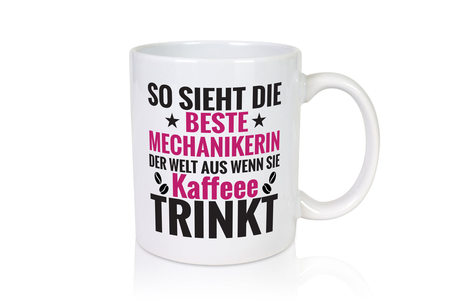 Kaffee Trink: Mechanikerin | KFZ - Tasse Weiß - Kaffeetasse / Geschenk / Familie