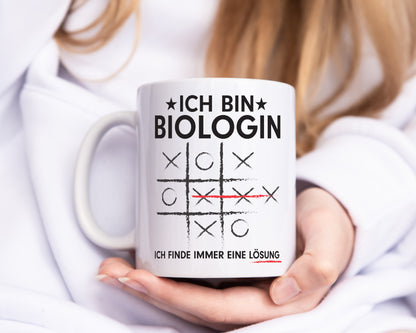 Lösung Finden: Biologin | Biologie | Naturforscherin - Tasse Weiß - Kaffeetasse / Geschenk / Familie