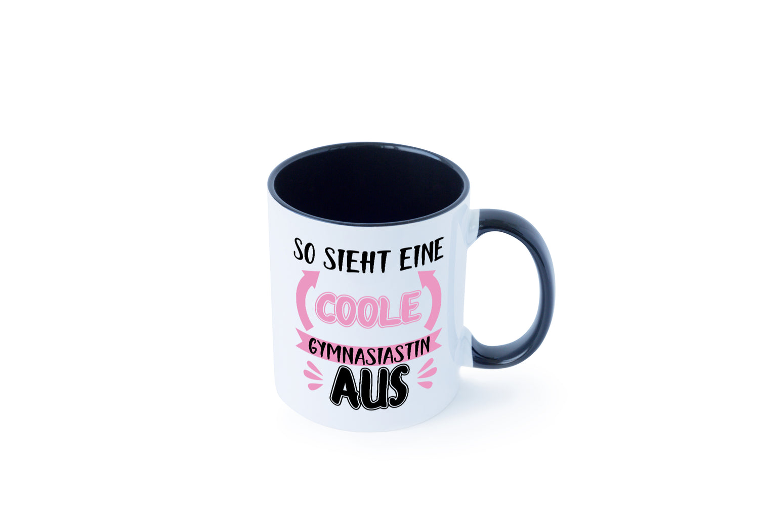 Coole Gymnasiastin | Mädchen Tasse | Schülerin Tasse Weiß - Schwarz - Kaffeetasse / Geschenk / Familie