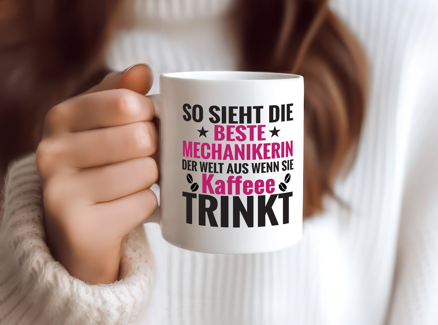 Kaffee Trink: Mechanikerin | KFZ - Tasse Weiß - Kaffeetasse / Geschenk / Familie