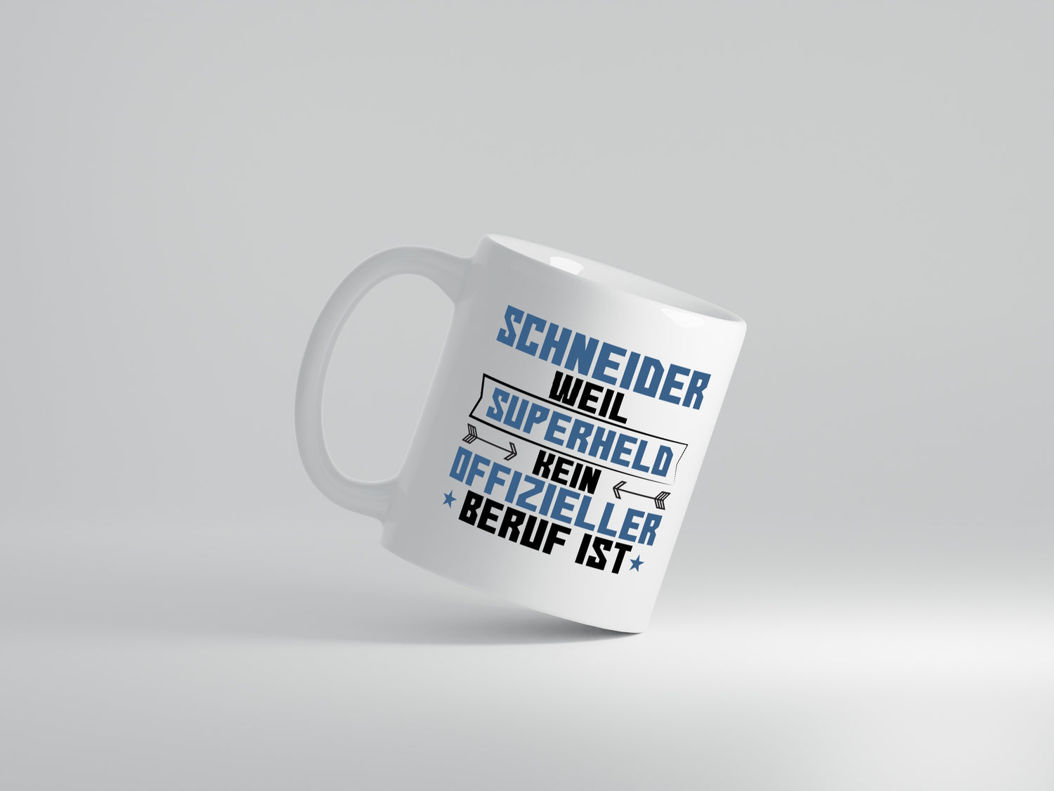 Superheld Schneider | Beruf Schneiderei - Tasse Weiß - Kaffeetasse / Geschenk / Familie