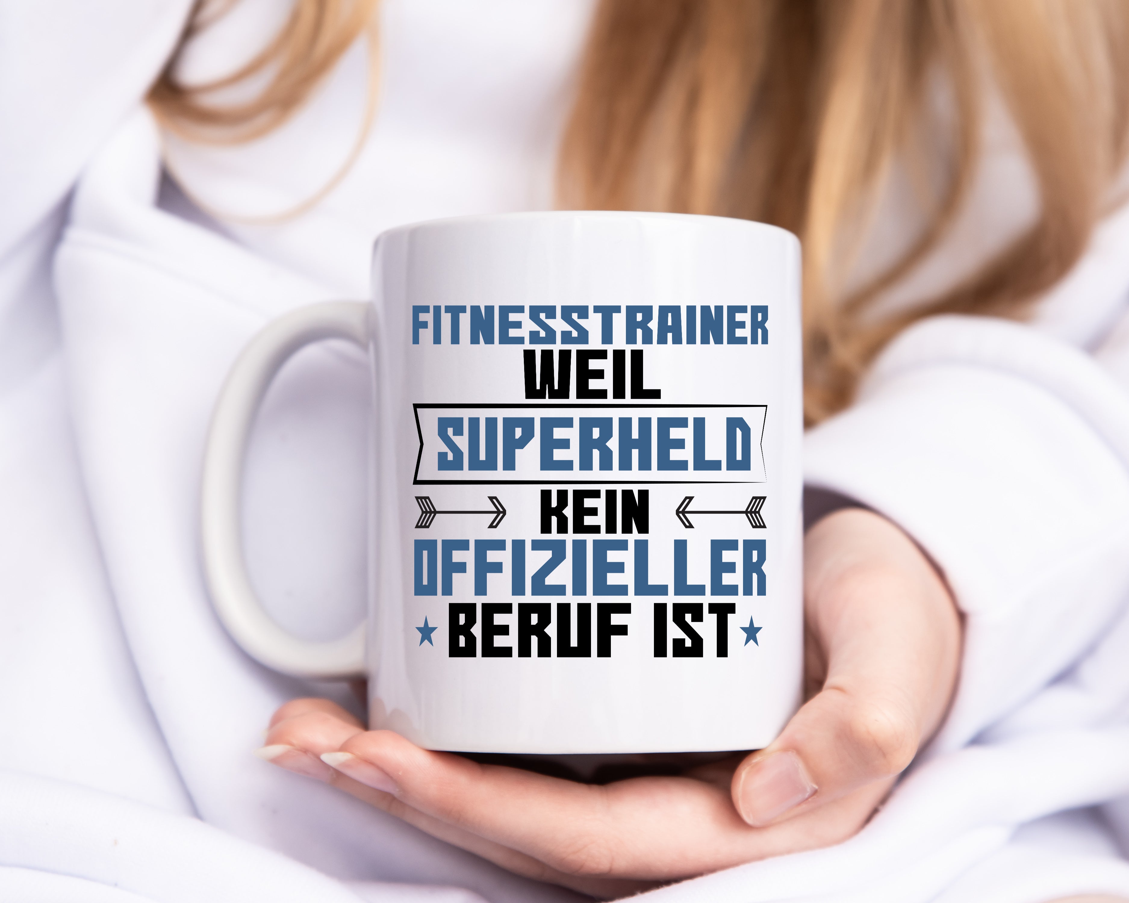 Superheld Fitnesstrainer | Personal Trainer | Sport - Tasse Weiß - Kaffeetasse / Geschenk / Familie