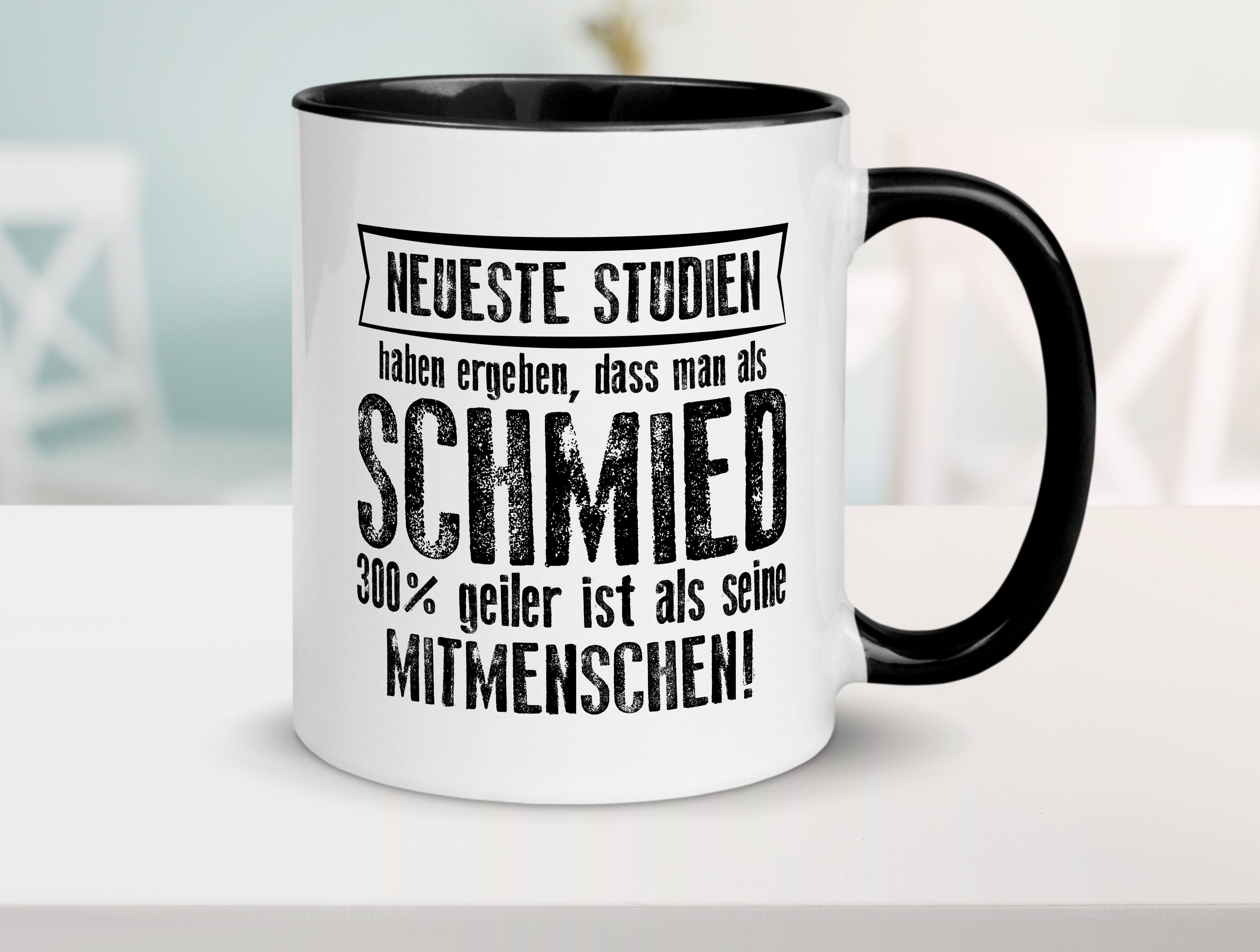 Neuste Studien: Schmied | schmieden Tasse Weiß - Schwarz - Kaffeetasse / Geschenk / Familie