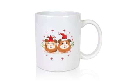 Weihnachtsmotiv | Weihnachten Meerschweinchen | Fest - Tasse Weiß - Kaffeetasse / Geschenk / Familie