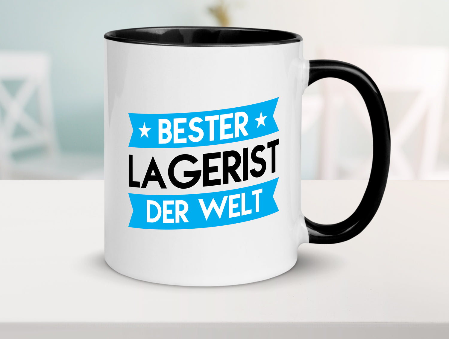 Bester Lagerist | Lageristen | Lager Arbeiter Tasse Weiß - Schwarz - Kaffeetasse / Geschenk / Familie