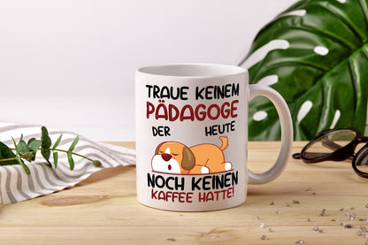 Traue keinem Pädagoge | Pädagogik - Tasse Weiß - Kaffeetasse / Geschenk / Familie