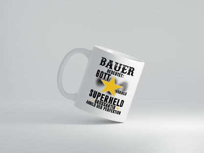 Bedeutung von Bauer | Bauernhof | Landwirtschaft - Tasse Weiß - Kaffeetasse / Geschenk / Familie