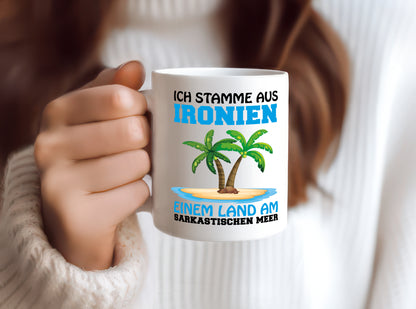 Am Sarkastischen Meer - Tasse Weiß - Kaffeetasse / Geschenk / Familie