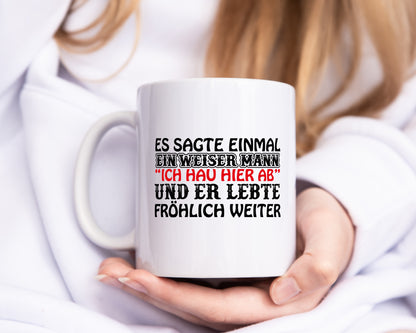 Weiser Mann - Tasse Weiß - Kaffeetasse / Geschenk / Familie