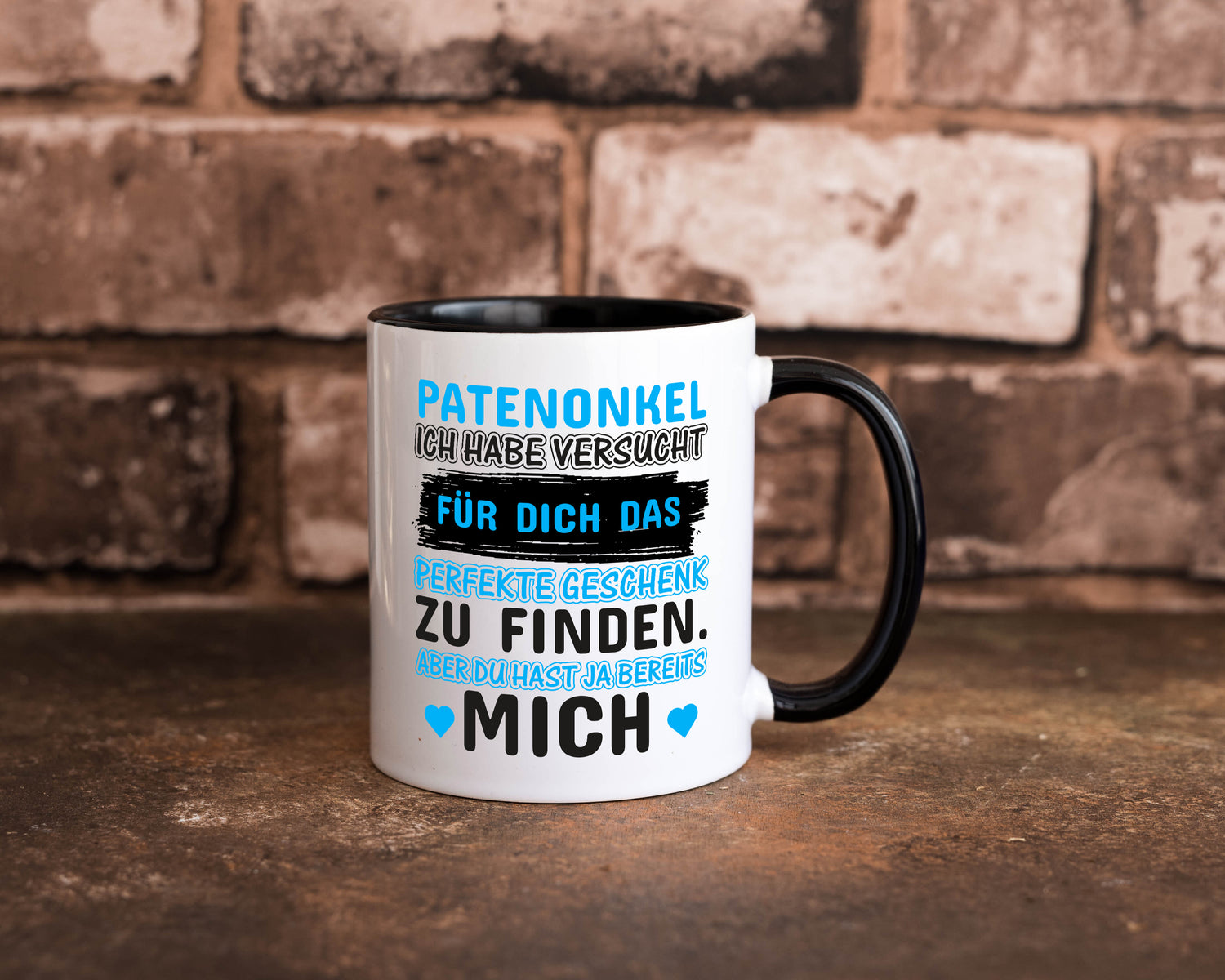 Patenonkel Tasse | lustiger Spruch | Pate | Onkel Tasse Weiß - Schwarz - Kaffeetasse / Geschenk / Familie