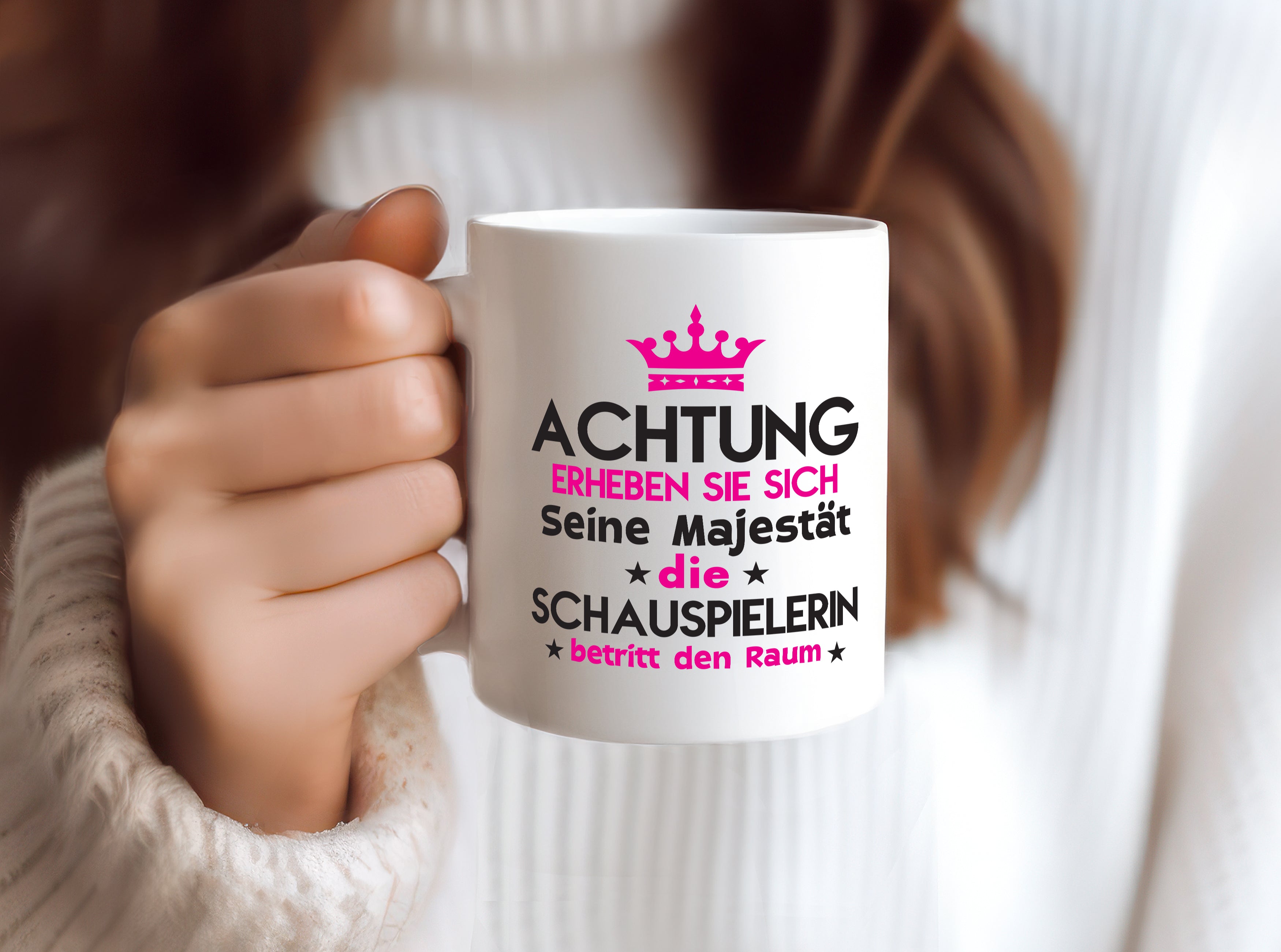 Seine Majestät Schauspielerin | Theater - Tasse Weiß - Kaffeetasse / Geschenk / Familie