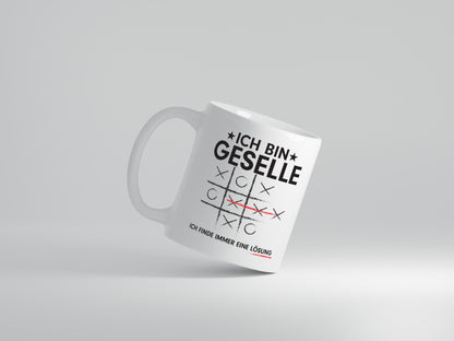 Löse Probleme: Geselle | Handwerker - Tasse Weiß - Kaffeetasse / Geschenk / Familie