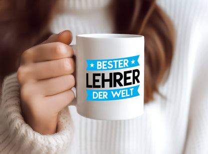 Bester Lehrer | Schule Beruf | Schüler - Tasse Weiß - Kaffeetasse / Geschenk / Familie