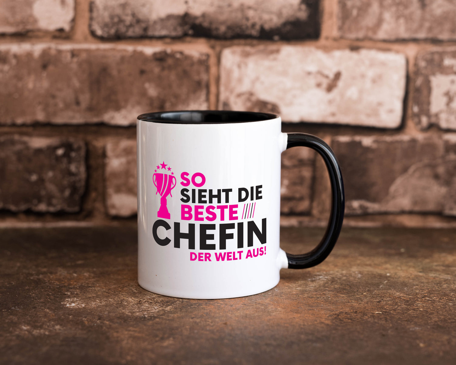 Die Weltbeste Chefin | Führungskraft | Vorgesetzte Tasse Weiß - Schwarz - Kaffeetasse / Geschenk / Familie