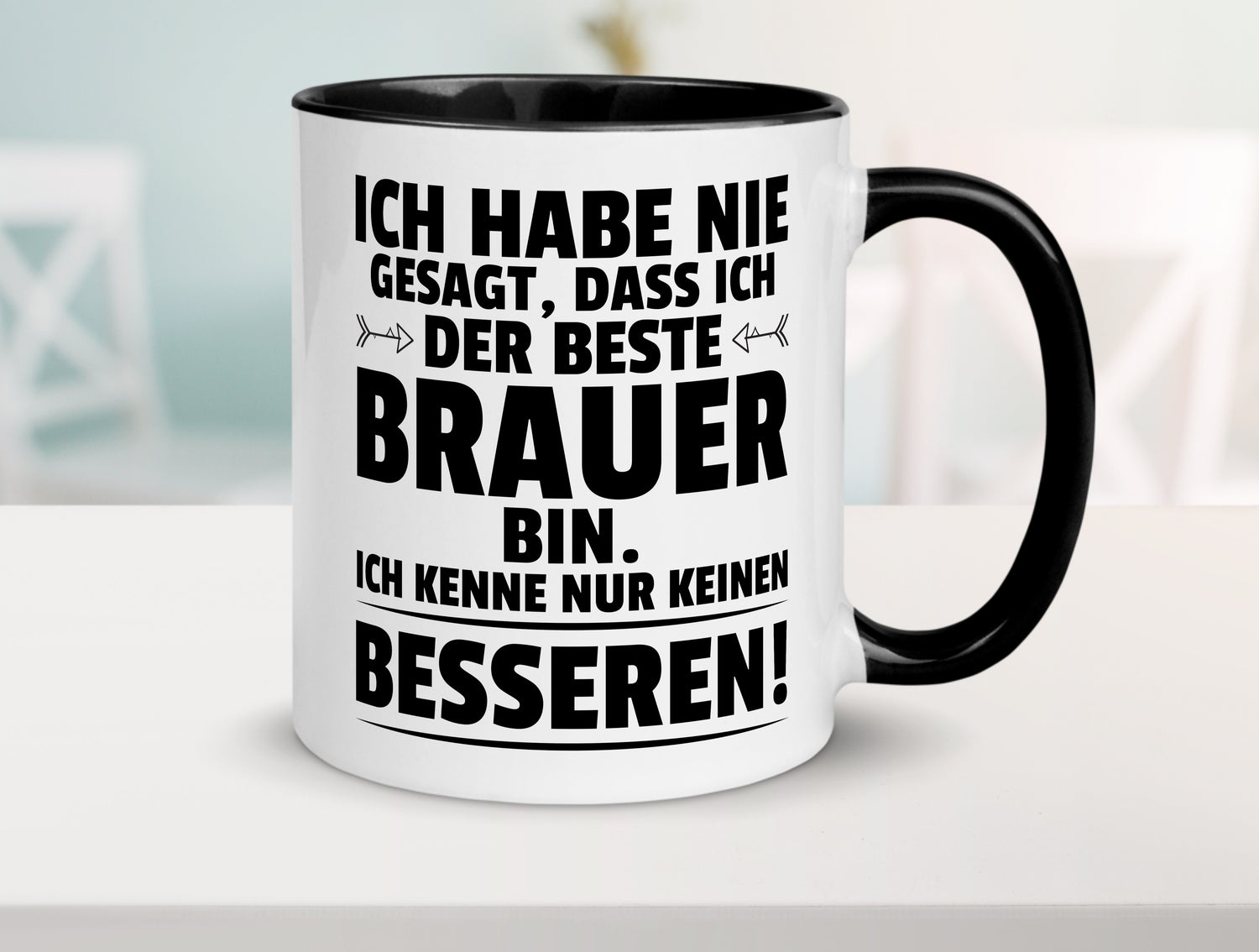 Der Beste Brauer | Bier Brauer | Brauerei Tasse Weiß - Schwarz - Kaffeetasse / Geschenk / Familie