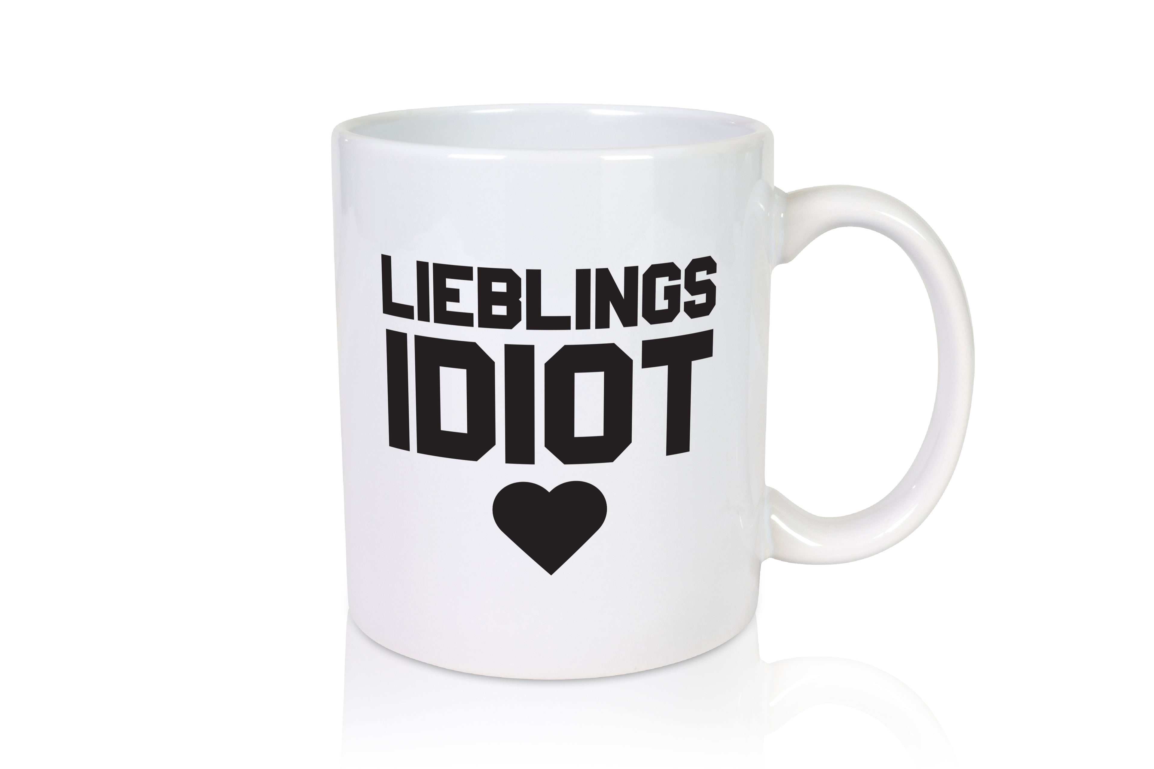 Lieblingsidiot | Tasse schwarz weiß | Freund | Freundin - Tasse Weiß - Kaffeetasse / Geschenk / Familie