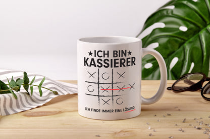 Löse Probleme: Kassierer - Tasse Weiß - Kaffeetasse / Geschenk / Familie