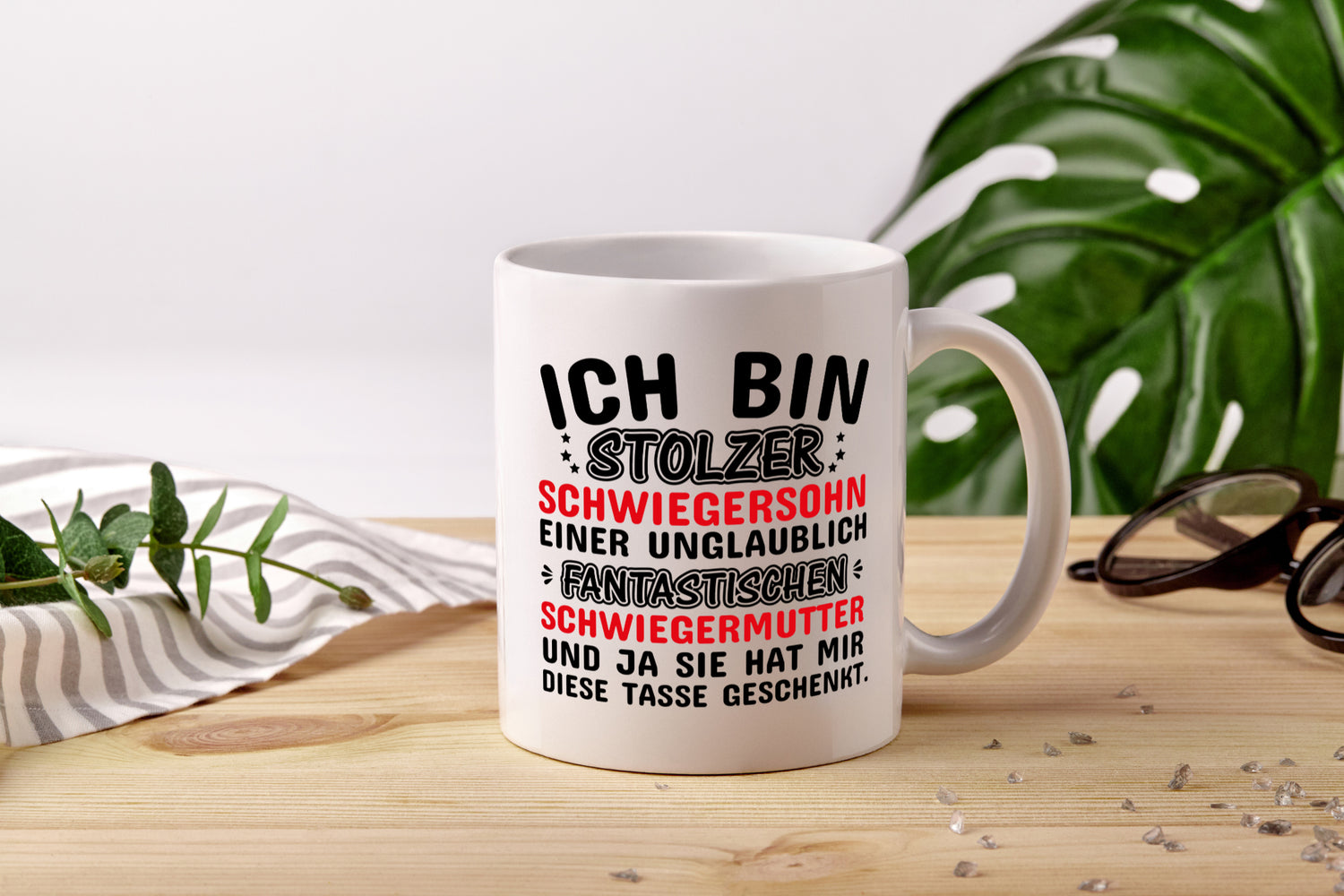 Stolzer Schwiegersohn einer Schwiegermutter - Tasse Weiß - Kaffeetasse / Geschenk / Familie