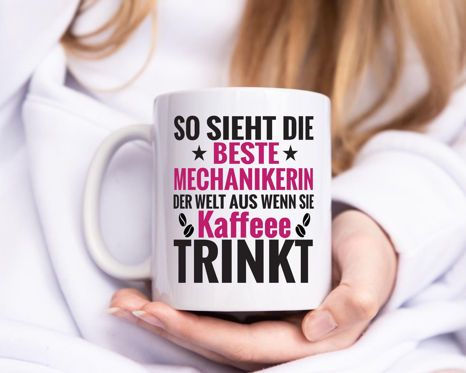 Kaffee Trink: Mechanikerin | KFZ - Tasse Weiß - Kaffeetasse / Geschenk / Familie