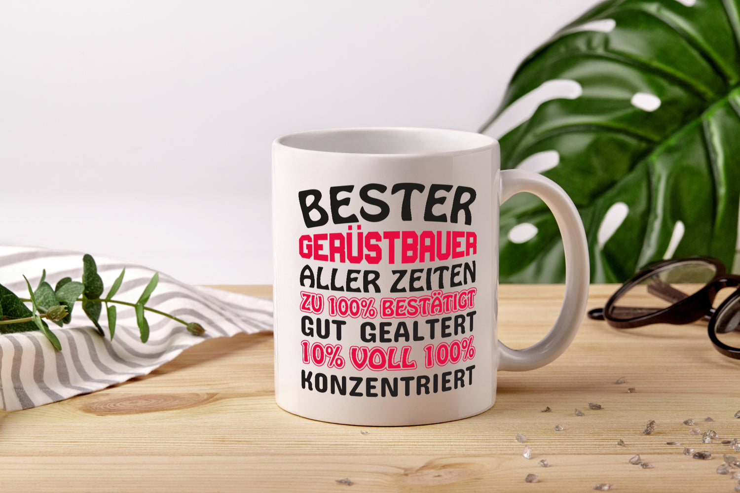 Bester Gerüstbau | Gerüstbau Tasse | Baustelle Humor - Tasse Weiß - Kaffeetasse / Geschenk / Familie