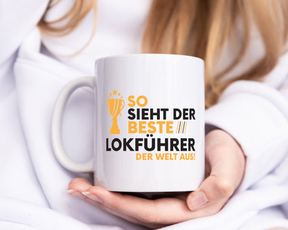 Der Weltbeste Lokführer | Zug | Beruf - Tasse Weiß - Kaffeetasse / Geschenk / Familie