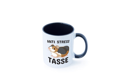 Anti Stress Tasse | Meerschweinchen Liebe | Haustier Tasse Weiß - Schwarz - Kaffeetasse / Geschenk / Familie