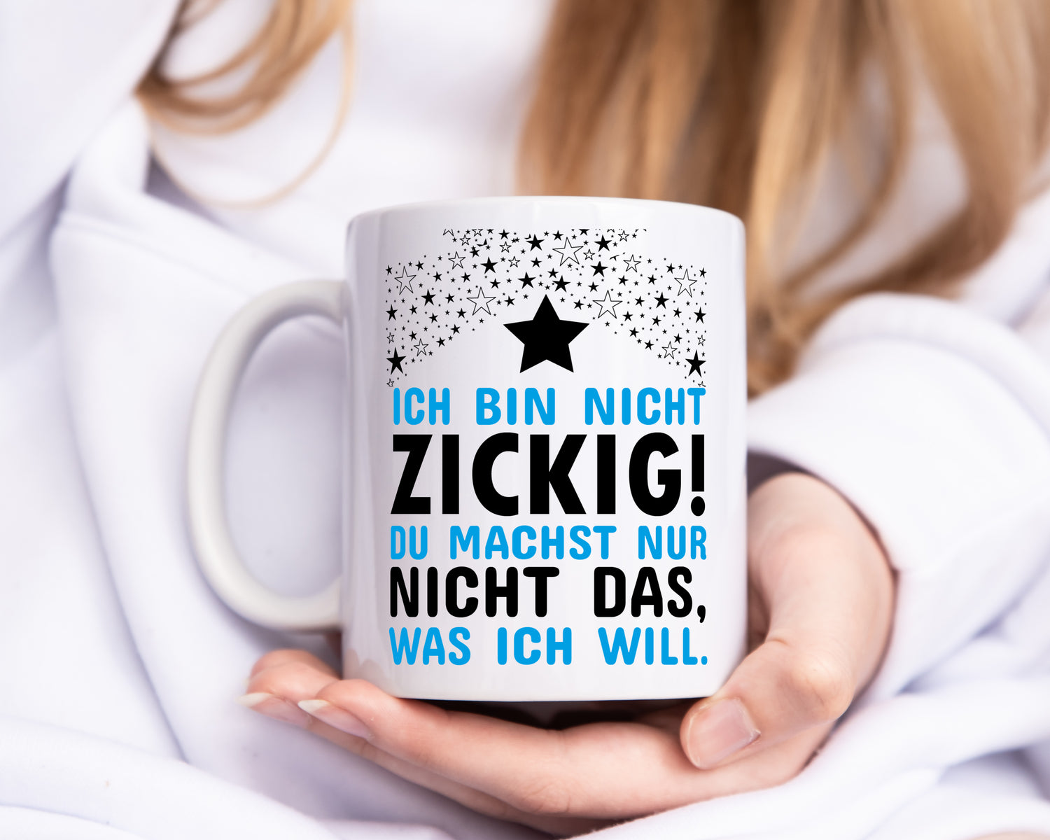 Ich bin keine Zicke - Tasse Weiß - Kaffeetasse / Geschenk / Familie