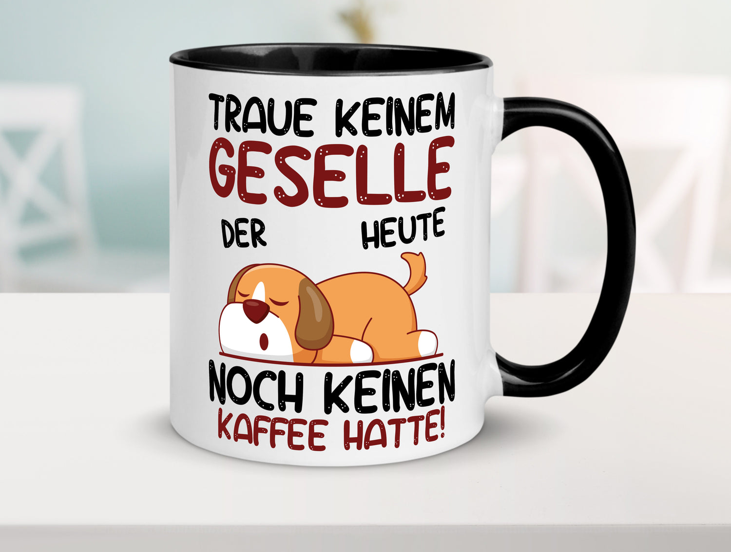 Traue keinem Geselle | Handwerker Tasse Weiß - Schwarz - Kaffeetasse / Geschenk / Familie