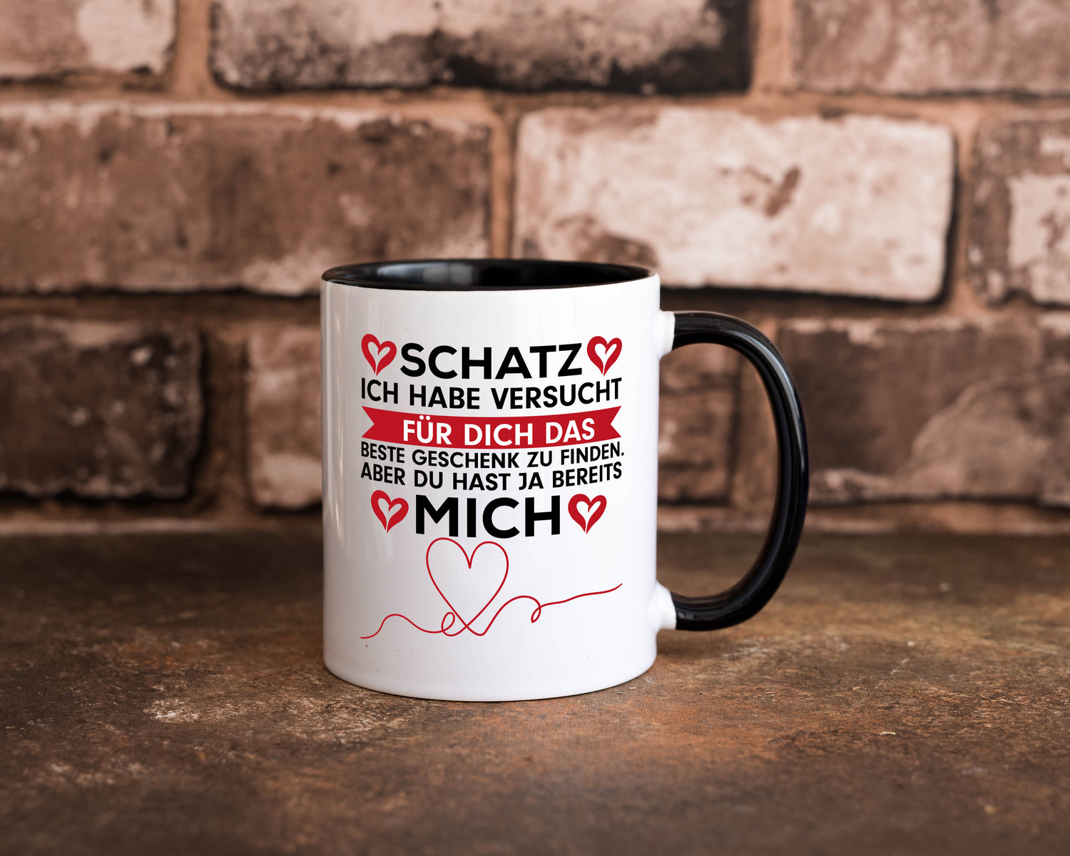 Das Beste Geschenk zu finden Tasse Weiß - Schwarz - Kaffeetasse / Geschenk / Familie