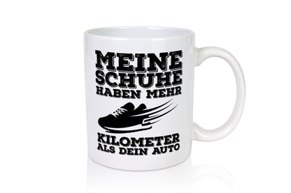 Läufer Spruch Tasse | Jogger Humor | Joggerin Statement - Tasse Weiß - Kaffeetasse / Geschenk / Familie