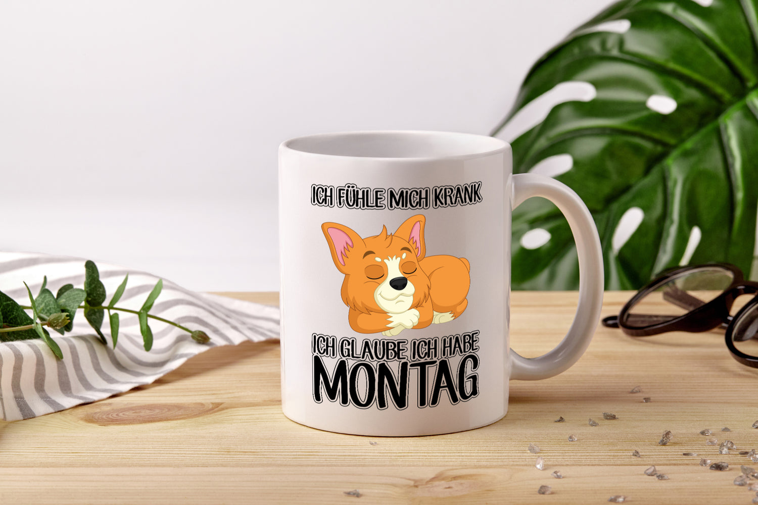 Ich habe Montag - Tasse Weiß - Kaffeetasse / Geschenk / Familie