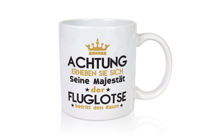 Seine Majestät Fluglotse | Flugverkehr | Flughafen - Tasse Weiß - Kaffeetasse / Geschenk / Familie