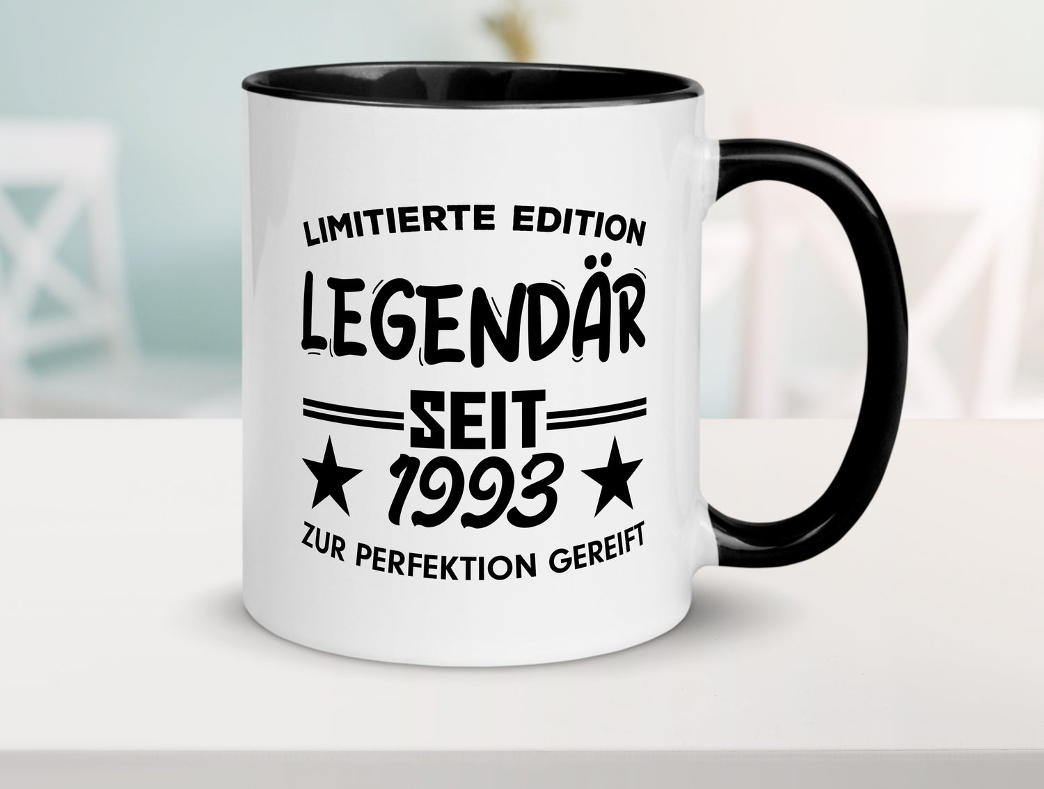 Legendär seit 1993 | Geburtstag Tasse | Statement Tasse Weiß - Schwarz - Kaffeetasse / Geschenk / Familie