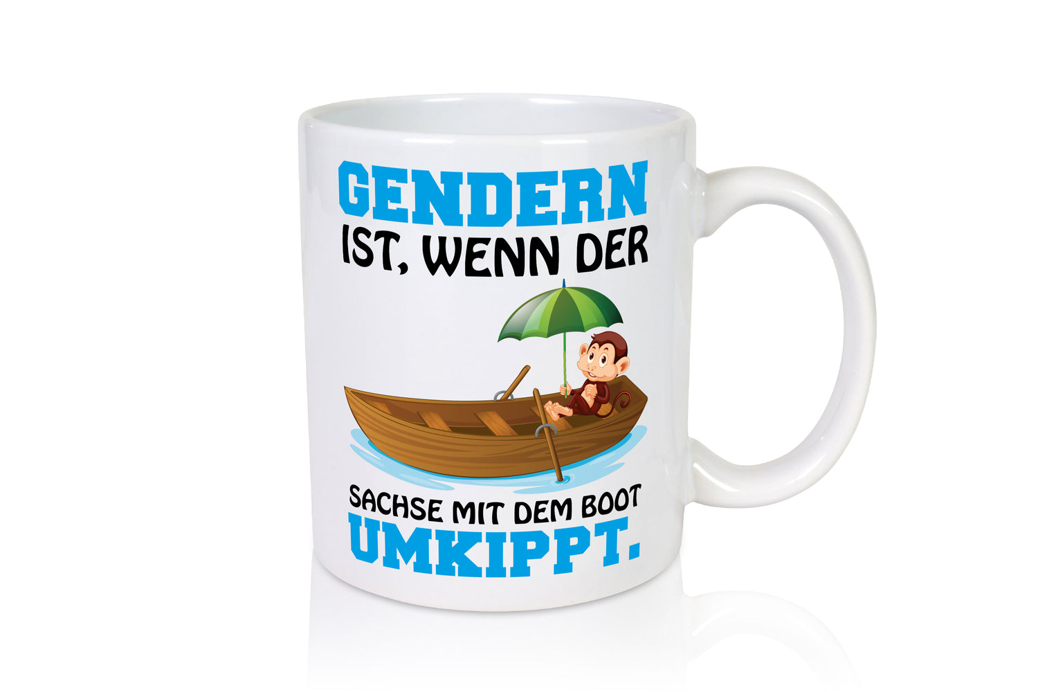 Der Sachse Kippt um - Tasse Weiß - Kaffeetasse / Geschenk / Familie