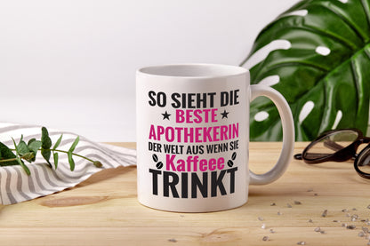 Kaffee Trink: Apothekerin | Apotheke | Pharmazie - Tasse Weiß - Kaffeetasse / Geschenk / Familie