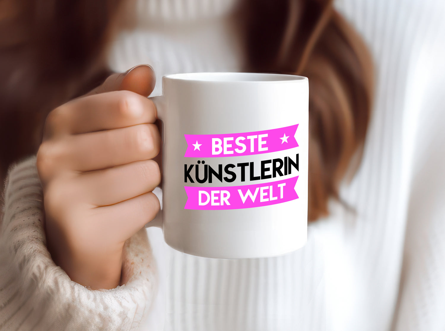 Beste Künstlerin | lustig | Kunst - Tasse Weiß - Kaffeetasse / Geschenk / Familie