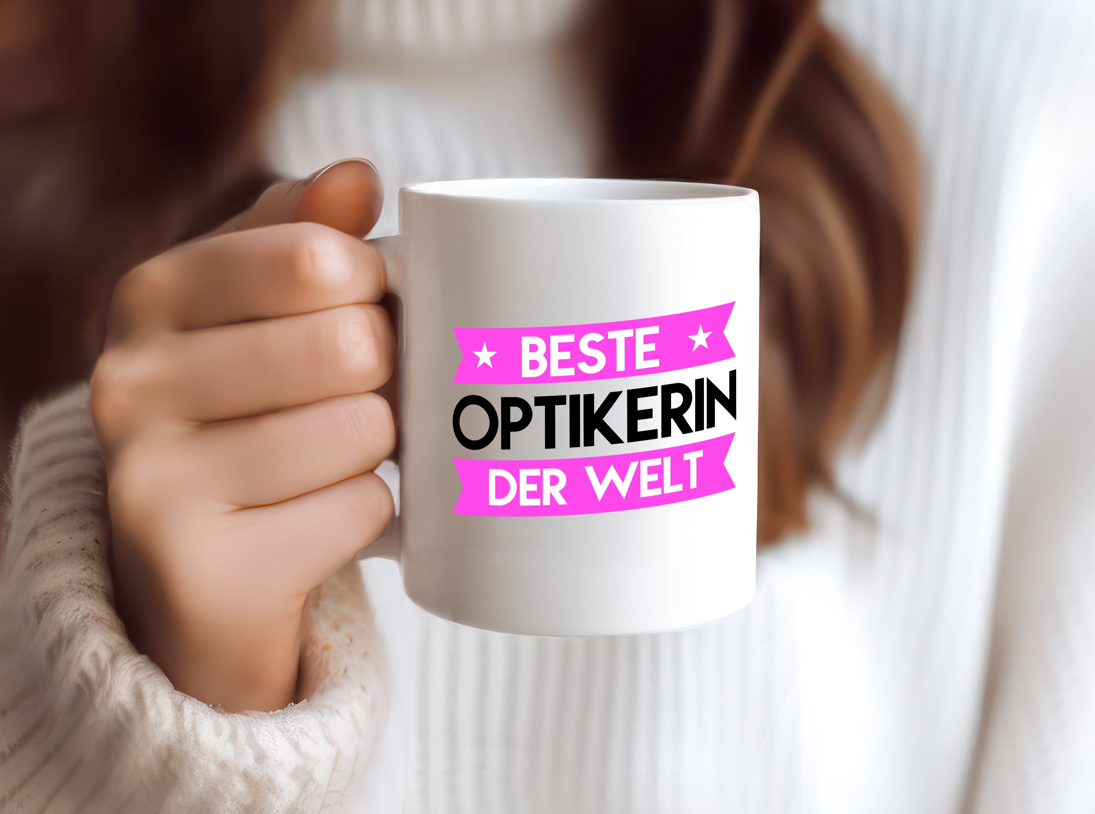 Beste Optikerin | Augenoptik - Tasse Weiß - Kaffeetasse / Geschenk / Familie