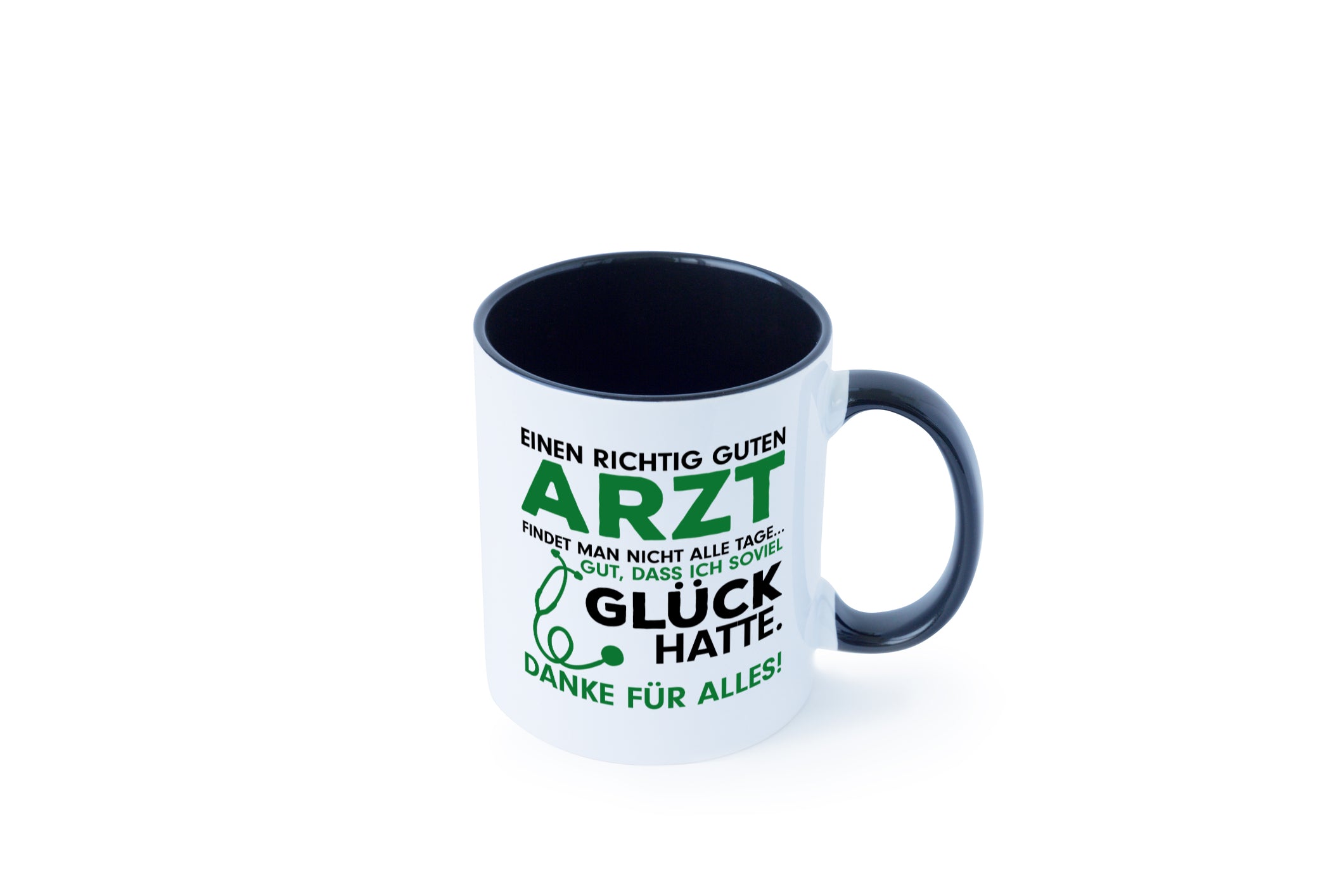 Richtig guter Arzt | Dankeschön Tasse | Ärzte Spruch Tasse Weiß - Schwarz - Kaffeetasse / Geschenk / Familie