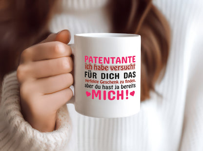 Patentante Tasse | lustiger Spruch | Patin | Tante - Tasse Weiß - Kaffeetasse / Geschenk / Familie