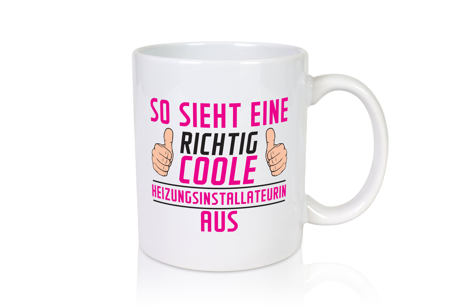 Richtig Coole Heizungsinstallateurin | Heizung - Tasse Weiß - Kaffeetasse / Geschenk / Familie