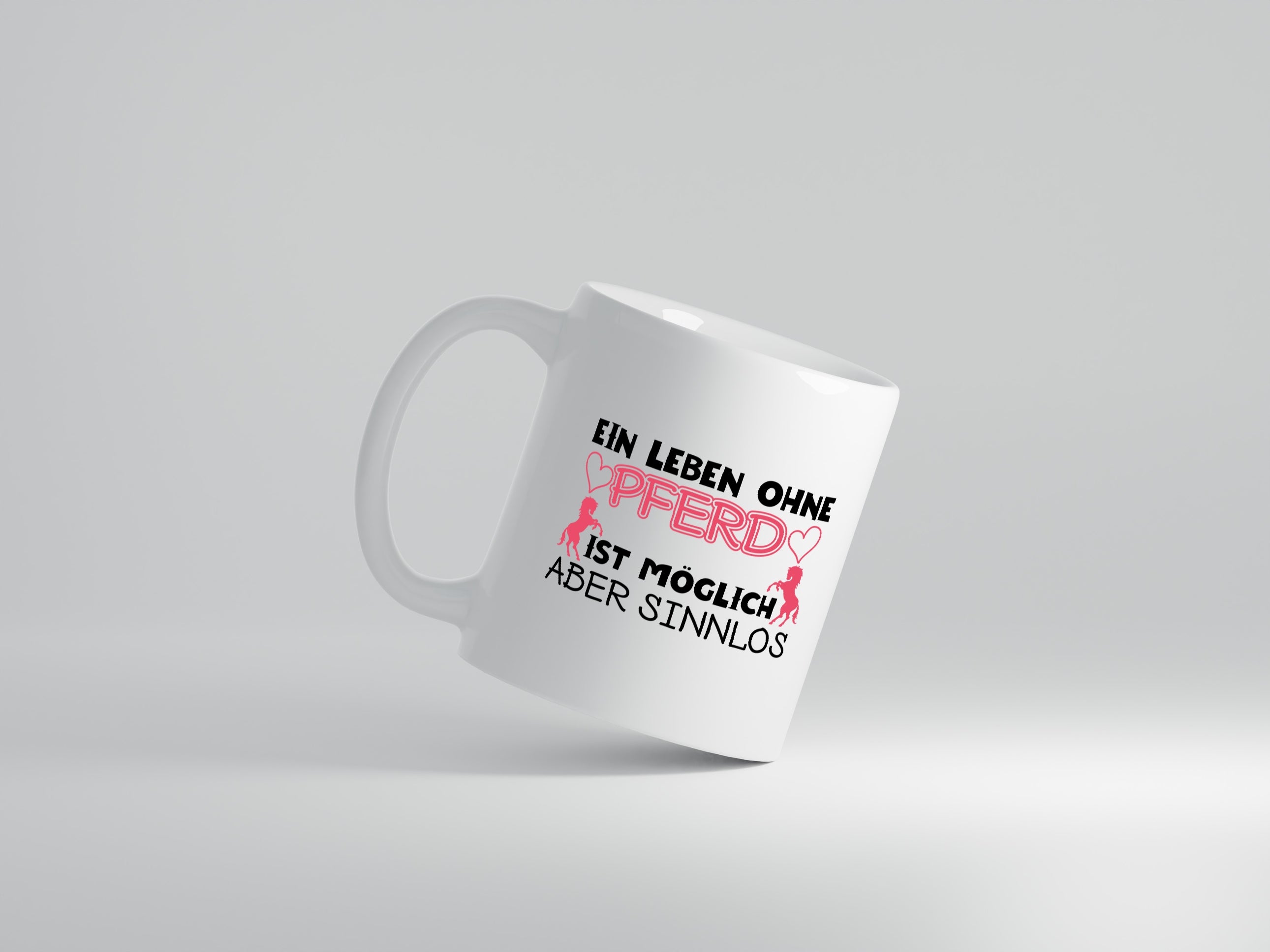 Leben ohne Pferd | Reiter Tasse | Pferde Liebe | Reiten - Tasse Weiß - Kaffeetasse / Geschenk / Familie