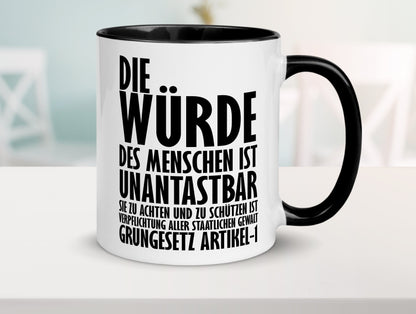 Unantastbar Tasse Weiß - Schwarz - Kaffeetasse / Geschenk / Familie