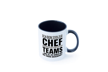 Stolzer Chef Tasse Weiß - Schwarz - Kaffeetasse / Geschenk / Familie