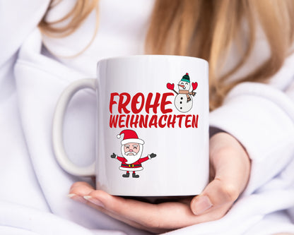 Frohe Weihnachten | Winter Tasse | Kakao | Glühwein - Tasse Weiß - Kaffeetasse / Geschenk / Familie