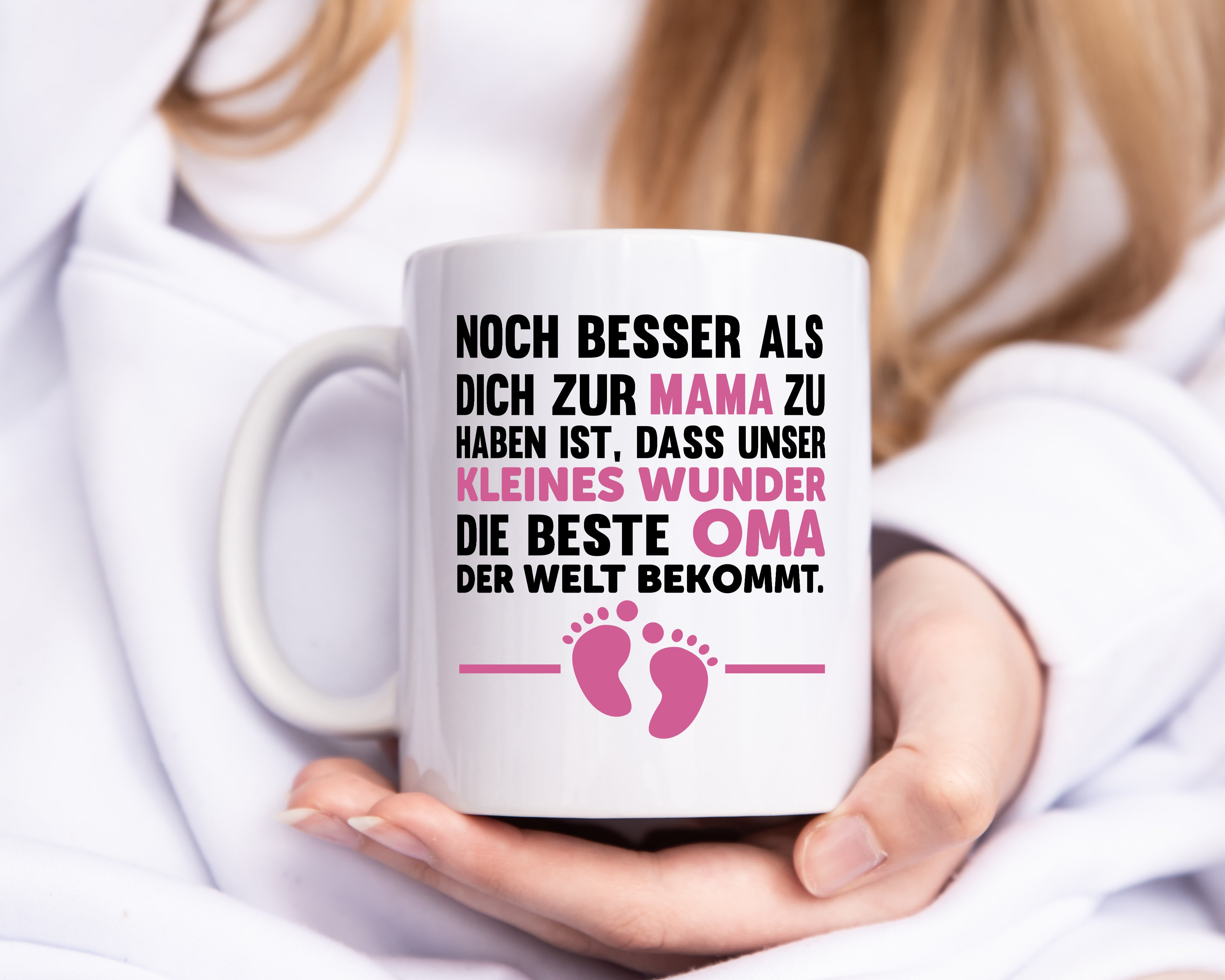 Beste Oma der Welt | Geburt Tasse | Schwangerschaft - Tasse Weiß - Kaffeetasse / Geschenk / Familie