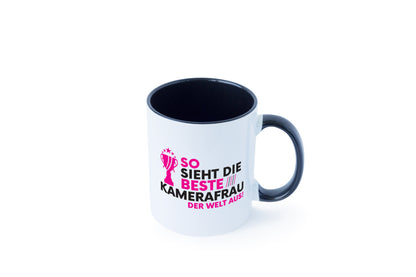 Die Weltbeste Kamerafrau | Kamera Tasse Weiß - Schwarz - Kaffeetasse / Geschenk / Familie