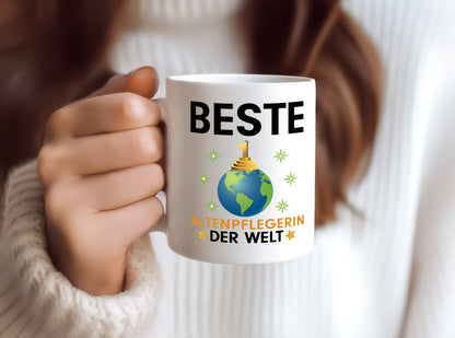 Welt Beste Altenpflegerin | Pflegepersonal | Pflege - Tasse Weiß - Kaffeetasse / Geschenk / Familie