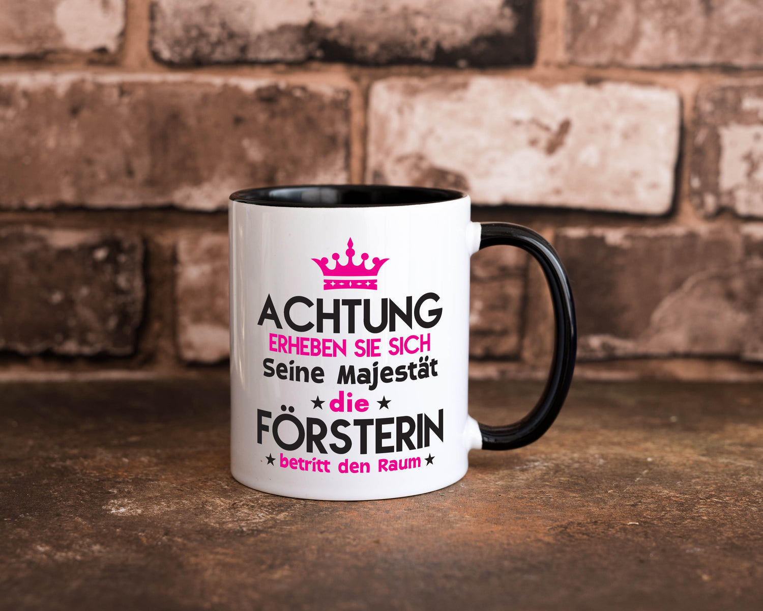 Seine Majestät Försterin | Forst Arbeit Tasse Weiß - Schwarz - Kaffeetasse / Geschenk / Familie